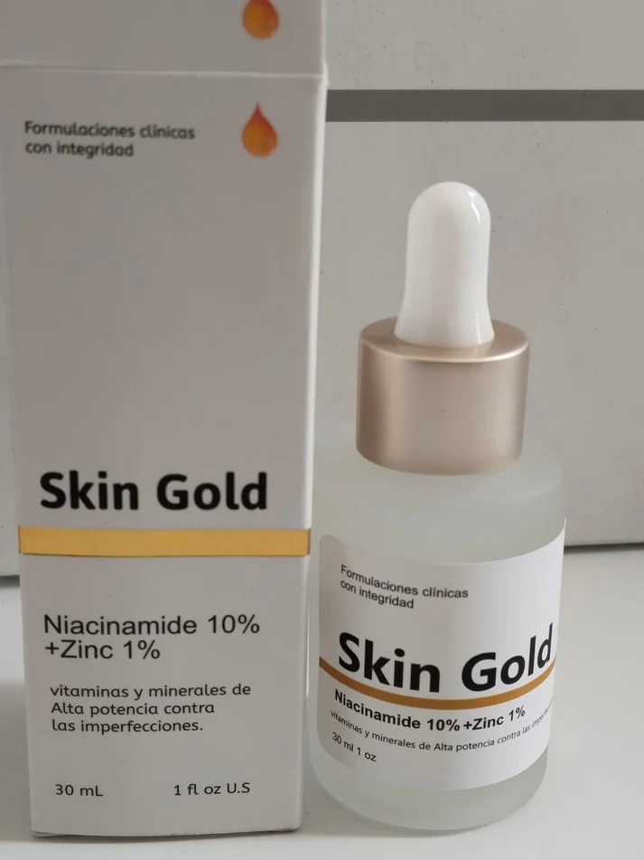 NIACINAMIDE AL 10% +ZIN DE SKIN GOLD 3o ml